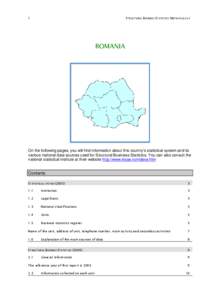 1  STRUCTURAL BUSINESS STATISTICS METHODOLOGY ROMANIA
