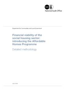 Financial viability of the social housing sector: introducing the Affordable Homes Programme - Detailed methodology