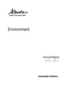 Alberta Environment Annual Report[removed]