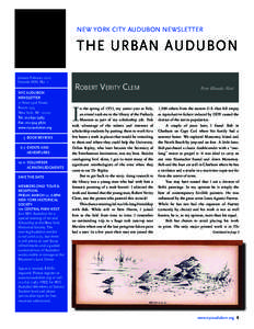 NEW YORK CITY AUDUBON NEWSLETTER  THE URBAN AUDUBON January-February 2010 Volume XXXI, No. 1 NYC AUDUBON