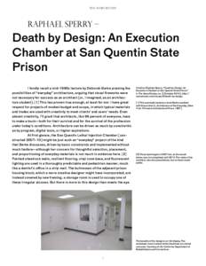 The Avery Review  Raphael Sperry – Death by Design: An Execution Chamber at San Quentin State