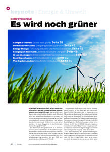 keynote | Energie & Umwelt KOMPETENZFELD Es wird noch grüner Energie & Umwelt: Es wird noch grüner, Seite 38