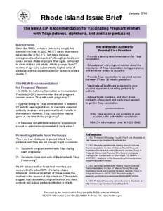 Rhode Island Issue Brief  January 2014