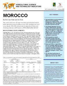 AGRICULTURAL SCIENCE AND TECHNOLOGY INDICATORS ASTI Country Brief No. 27 • February 2005