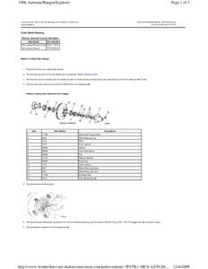 1996 Aerostar/Ranger/Explorer  Page 1 of 5 Section 05-03A: Wheel Hubs and Bearings, Front Wheels, 4-Wheel Drive ADJUSTMENTS