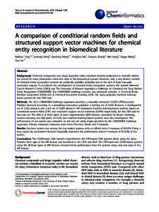 Computational linguistics / Natural language processing / Data mining / Computational chemistry / Cybernetics / Named-entity recognition / Information extraction / Conditional random field / Chemistry / Science / Knowledge / Information science