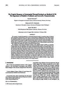 Atmospheric dynamics / Oceanography / Climate forcing / Computational science / Global climate model / Hadley cell / Rain / Tropical climate / Intertropical Convergence Zone / Atmospheric sciences / Meteorology / Tropical meteorology