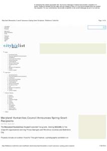 Geography of the United States / Southern United States / Middle States Association of Colleges and Schools / Association of American Universities / Oak Ridge Associated Universities / Baltimore / Salisbury /  Maryland / Peabody Institute / National Endowment for the Humanities / Chesapeake Bay / Johns Hopkins University / Maryland