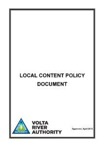 APPROVED LOCAL CONTENT POLICY DOCUMENT