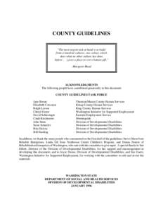 COUNTY GUIDELINES 