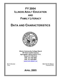 FY 2004 ILLINOIS ADULT EDUCATION AND FAMILY LITERACY  DATA AND CHARACTERISTICS