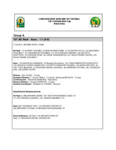 CONFEDERATION AFRICAINE DE FOOTBALL CAF Confederation Cup Match Data Group A 107.AS Real - Asec : [removed])