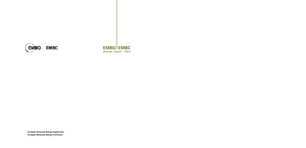 EMBO EMBC annual report European Molecular Biology Organization European Molecular Biology Conference