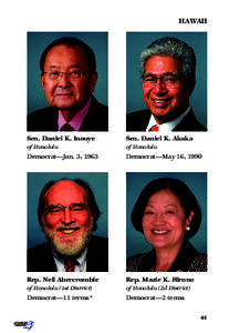 HAWAII  Sen. Daniel K. Inouye Sen. Daniel K. Akaka