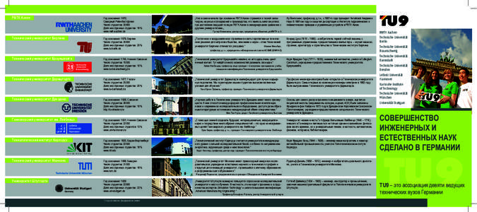 РВТХ Аахен  Технический университет Берлина Технический университет Брауншвейга