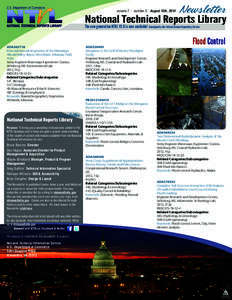 National Technical Reports Library  Newsletter volume 7 • number 2 • August 15th, 2014