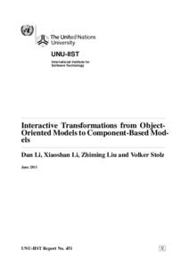 Interactive Transformations from Object-Oriented Models to Component-Based Models