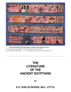 The Project Gutenberg eBook of The Literature of the Ancient Egyptians, by E.A. Wallis Budge