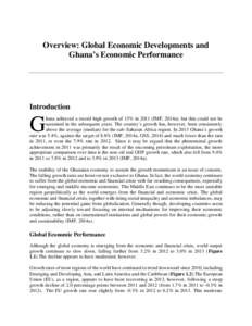 Overview: Global Economic Developments and Ghana’s Economic Performance Introduction  G