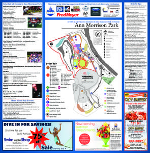 Schedule of Events in Ann Morrison Park  Helpful Tips Thank you to the following supporters of Boise’s official 4th of July Fireworks Celebration Boise Housing Corporation
