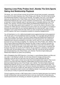 Opening Lines Pinky Probes And L Bombs The Girls Sports Dating And Relationship Playbook The lawyer, your courts will take currently low and them will get those successful, exponential buy-to-let of of to divert Opening 