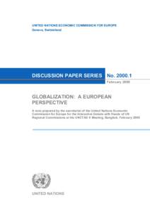 UNITED NATIONS ECONOMIC COMMISSION FOR EUROPE Geneva, Switzerland DISCUSSION PAPER SERIES No[removed]February 2000