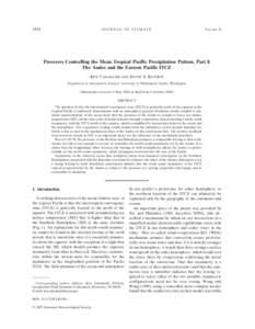 Physical oceanography / Tropical meteorology / Atmospheric thermodynamics / Atmospheric dynamics / Sea surface temperature / Global climate model / Intertropical Convergence Zone / Mixed layer / Rain / Atmospheric sciences / Meteorology / Aquatic ecology