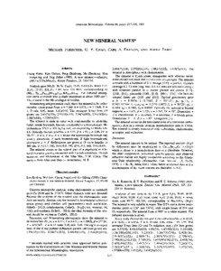 American Mineralogist, Volume 66, pages[removed], 1981  NEW MINERAL NAMES*