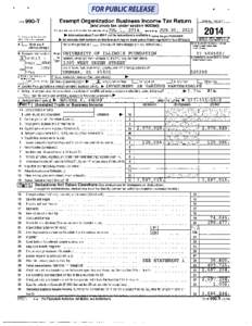 Exempt Organization Business Income Tax Return  990T Form