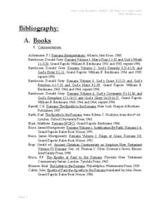 Microsoft Word - Romans Bibliography.doc