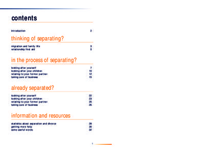 contents introduction 2  thinking of separating?