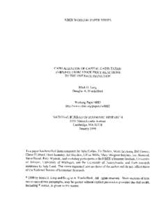 Capitalization of Capital Gains Taxes: Evidence from Stock Price Reactions to the 1997 Rate Reduction 1.  Introduction