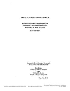 Political systems / Fascism / Democracy / Nationalism / Latin American Network Information Center / Democratization / Totalitarianism / Military elite / Elite / Political philosophy / Sociology / Political science