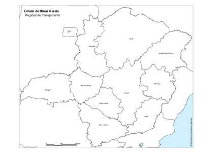 Estado de Minas Gerais Regiões de Planejamento