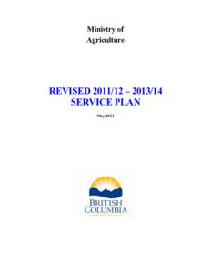 Ministry of Agriculture REVISED[removed] – [removed]SERVICE PLAN May 2011