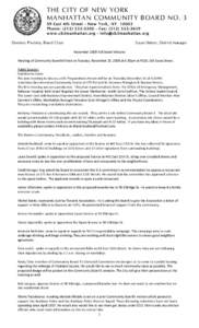THE CITY OF NEW YORK MANHATTAN COMMUNITY BOARD NOEast 4th Street - New York, NYPhone: (Fax: (www.cb3manhattan.org -  Dominic Pisciotta, Board Chair
