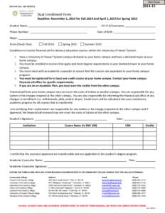 Print Form[removed]FINANCIAL AID OFFICE