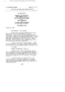 Gerald R. Ford Administration White House Press Releases