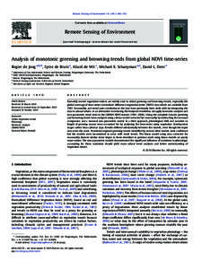 Analysis of monotonic greening and browning trends from global NDVI time-series