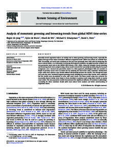 Nature / Normalized Difference Vegetation Index / Phenology / EVI / Sahel drought / Seasonality / Geographic information system / METRIC / Revised Simple Biosphere Model / Remote sensing / Earth / Atmospheric sciences