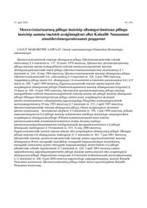 Meeravissiartaarneq pillugu inatsisip allanngortinnissaa pillugu inatsisip aamma inatsisit assigiinngitsut allat Kalaallit Nunaannut atuutilersinneqarnissaanut peqqussutissamut missiliuut