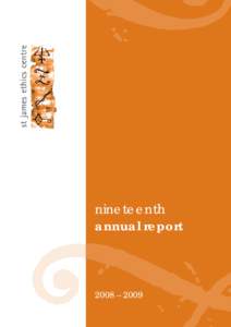 nineteenth annual report 2008 – 2009  This is the Nineteenth Annual Report