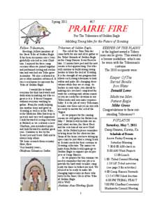 Spring 2011  #17 PRAIRIE FIRE For The Tribesmen of Golden Eagle