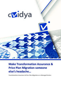 Transformation Assurance & Price Plan Migration  Make Transformation Assurance & Price Plan Migration someone else’s headache… Transformation Assurance & Price Plan Migration as a Managed Service