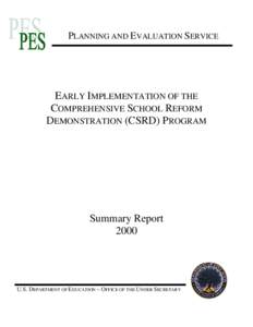 National Evaluation of the Comprehensive School Reform Demonstration (CSRD) Program (PDF)