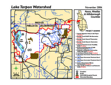 Lake Tarpon Watershed  November 2006 Pasco, Pinellas & Hillsborough Counties