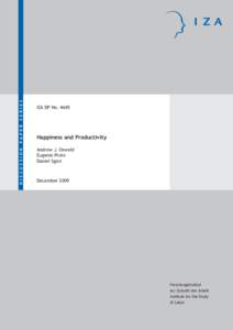 Happiness and Productivity