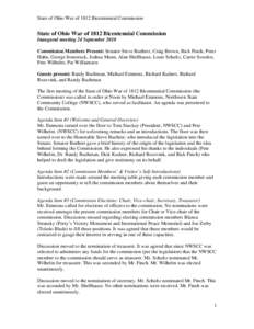 Steve Buehrer / Ohio / Parliamentary procedure / Second / War of 1812 Bicentennial