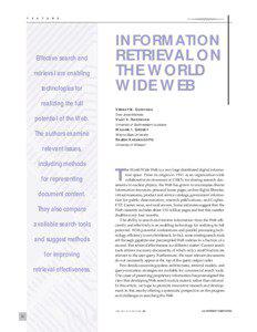 Relevance feedback / Document retrieval / Query expansion / Tf*idf / Full text search / Search engine indexing / Search engine / Relevance / Web search engine / Information science / Information retrieval / Extended Boolean model