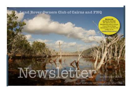 Land Rover Owners Club of Cairns and FNQ Membership renewal is now due. We need to print the Membership cards in one go. If you’d like to Renew